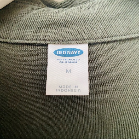 Old Navy Long Sleeve Pullover Dress Green Sz Medium - Picture 7 of 8